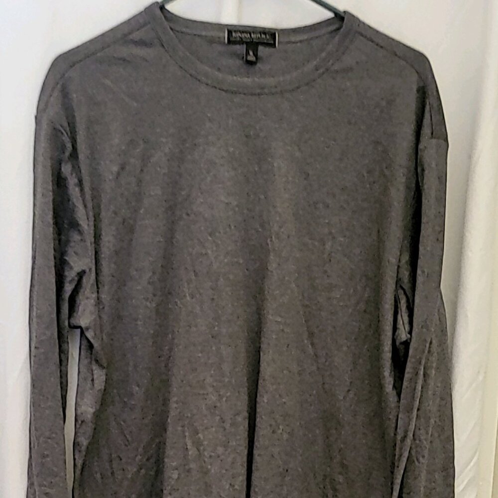 banana republic Men XL Grey Pullover Knit Shirt Long Sleeve